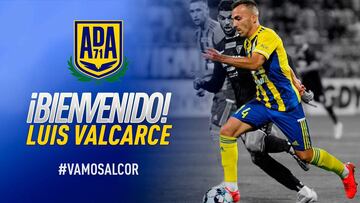 Presentación de Luis Valcarce como nuevo jugador del Alcorcón.
