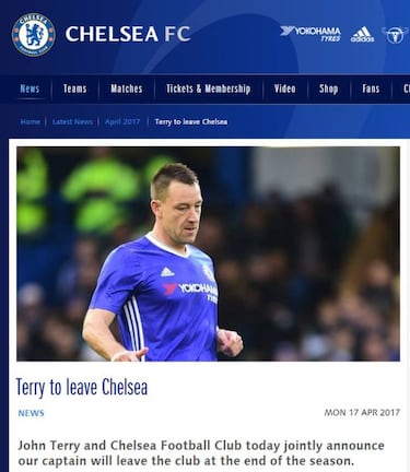 Terry dejar¨¢ en junio el Chelsea