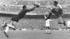 Andr&eacute;s Avelino Zapico Junquera, durante un partido del Real Madrid de la temporada 1969-1970.