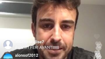 Alonso en un directo de &#039;Instagram&#039;