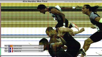 Orlando Ortega, récord nacional de 60 vallas y líder del año