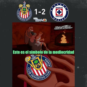 Los memes de la derrota de Chivas ante Cruz Azul