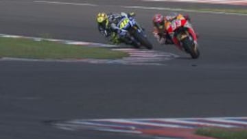 Marc M&aacute;rquez y Valentino Rossi protagonizaron el GP de Argentina.