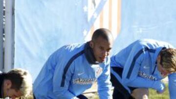 Joao Miranda, en un entrenamiento.