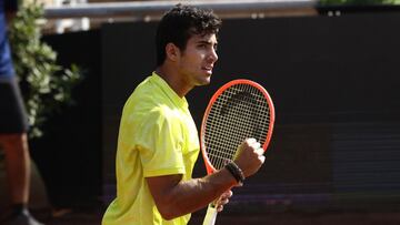 Santiago12 Marzo 2021
El tenista Chileno Cristian Garin se enfrenta al tenista Peruano Juan Pablo Varillas Patino, durante el ATP de Santiago realizado en San Carlos de Apoquindo
Javier Salvo/ Photosport