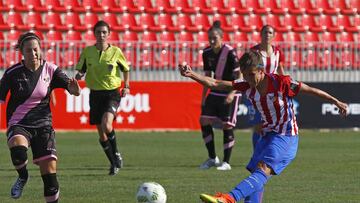 Sonia Bermúdez, autora del primer gol del Atlético