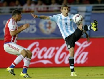 Ángel di María destacó en Argentina ante Paraguay a pesar de ceder un empate.