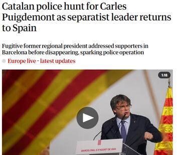 Advertencia del NY Times sobre la fuga de Puigdemont: ¡°Es un desaf¨ªo¡±