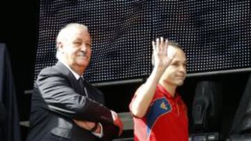 Del Bosque e Iniesta, en una imagen de archivo.