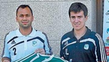 <b>NUEVA EQUIPACIÓN. </b>Marquinho y Juanlu, con la camiseta del Inter.