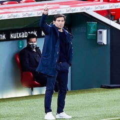 Marcelino llegó tarde y se fue antes para no saludar a Bordalás