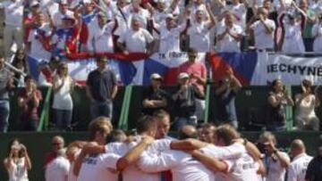 <b>TIERRA CHECA. </b>Tras el triunfo de Berdych, el Parque Roca de Buenos Aires se convirtió en tierra checa.