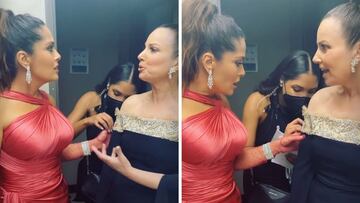Salma Hayek y Fran Drescher sufren accidente en un baño