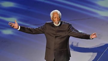 AL KHOR, QATAR - NOVEMBER 20: Actor Morgan Freeman performs during the opening ceremony prior to the FIFA World Cup Qatar 2022 Group A match between Qatar and Ecuador at Al Bayt Stadium on November 20, 2022 in Al Khor, Qatar (Photo by Mustafa Yalcin/Anadolu Agency via Getty Images)