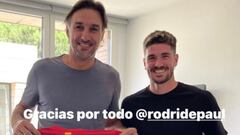 Schiavi y De Paul intercambiaron camisetas