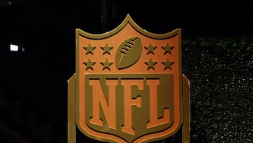 FILE PHOTO: Feb 5, 2026; San Francisco, CA, USA; A NFL shield logo at the NFL Honors Red Carpet before Super Bowl LX at Palace of Fine Arts. Mandatory Credit: Kirby Lee-Imagn Images/File Photo