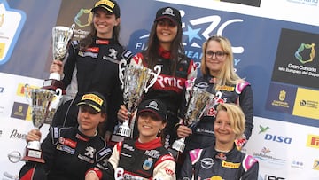 Tamara Molinaro and Ursula Mayrhofer at the FIA European Rally Championship Canarias Rally in Las Palmas Gran Canarias on the 6th May 2017 // @World / Red Bull Content Pool // SI201705070059 // Usage for editorial use only //