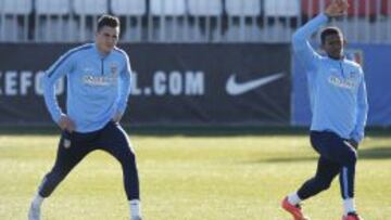 Keita, a la derecha, durante la sesión.