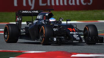 Fernando Alonso durante el GP Espa&ntilde;a 2016.