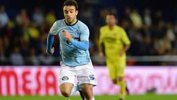 Giuseppe Rossi, futbolista del Celta, persigue el balón en el partido de la primera vuelta contra el Villarreal