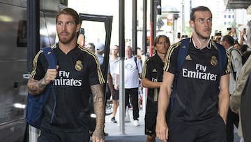 Ramos y Bale, en una imagen de la pretemporada del Madrid en Montreal en 2019.