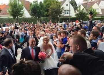 Boda de Varane con Camille Tytgat en el ayuntamiento de Le Touquet, una localidad costera situada al norte de Francia.