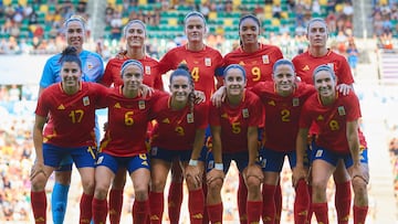 NANTES (FRANCIA), 28/07/2024.- Equipo titular de la selección española en el segundo partido de la fase de grupos de los Juegos Olímpico de París 2024 disputado ante Nigeria. EFE/David Aliaga/RFEF -SÓLO USO EDITORIAL / SÓLO DISPONIBLE PARA ILUSTRAR LA NOTICIA QUE ACOMPAÑA (CRÉDITO OBLIGATORIO)