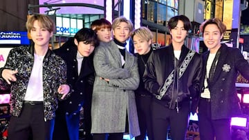 BTS en Times Square en Nueva York, USA. 