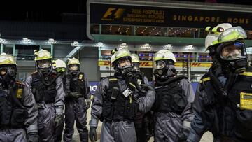 Simulacro de ataque en Singapur. 