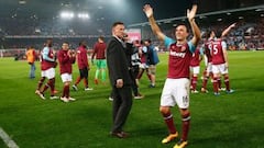 West Ham celebrations after the last game at the Boleyn Ground