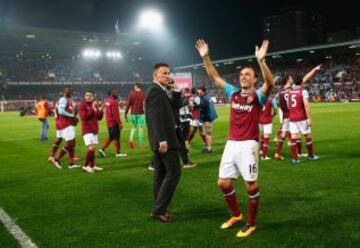 West Ham celebrations after the last game at the Boleyn Ground