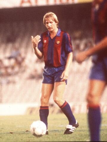 Schuster jugador del Barcelona en 1987