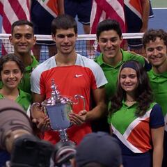El tweet con la foto de Alcaraz tras ganar el US Open que hace aún más épico lo conseguido