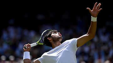 The Spaniard hopes that the Russian feels the pressure once he steps into the iconic All England Club court.