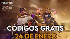 Free Fire | Códigos de hoy sábado 24 de enero de 2026: recompensas gratis
