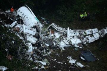 Operaciones de rescate del accidente aéreo del vuelo que transportaba al Chapecoense. 
