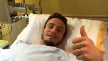 Saúl, en el hospital.