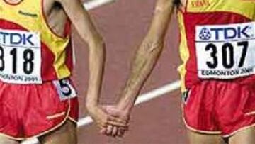 <b>CAMBIAN DE DISTANCIA.</B> Ríos (izq.) y Martínez son los mejores de Europa en 10.000, pero quieren ser de los mejores del mundo en maratón.