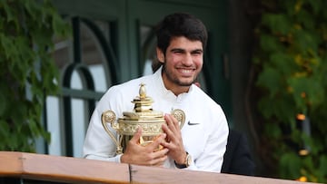 Spaniard Alcaraz edged out seven-time champion Novak Djokovic over five sets to win his second Grand Slam title after the 2022 US Open.