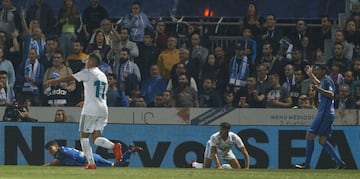 0-1. El árbiro Iglesias Villanueva señaló penalti por un agarrón de Fran García a Achraf. Marco Asensio marcó desde los 11 metros.