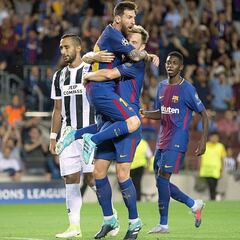 Barcelona-Juventus: el doblete de Messi, el gol de Rakititc... todo en imágenes