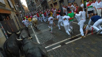 Un veloz y peligroso encierro de Miura cierra los Sanfermines 2018