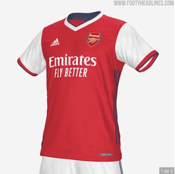 Filtración de la camiseta del Arsenal para la temporada 21/22