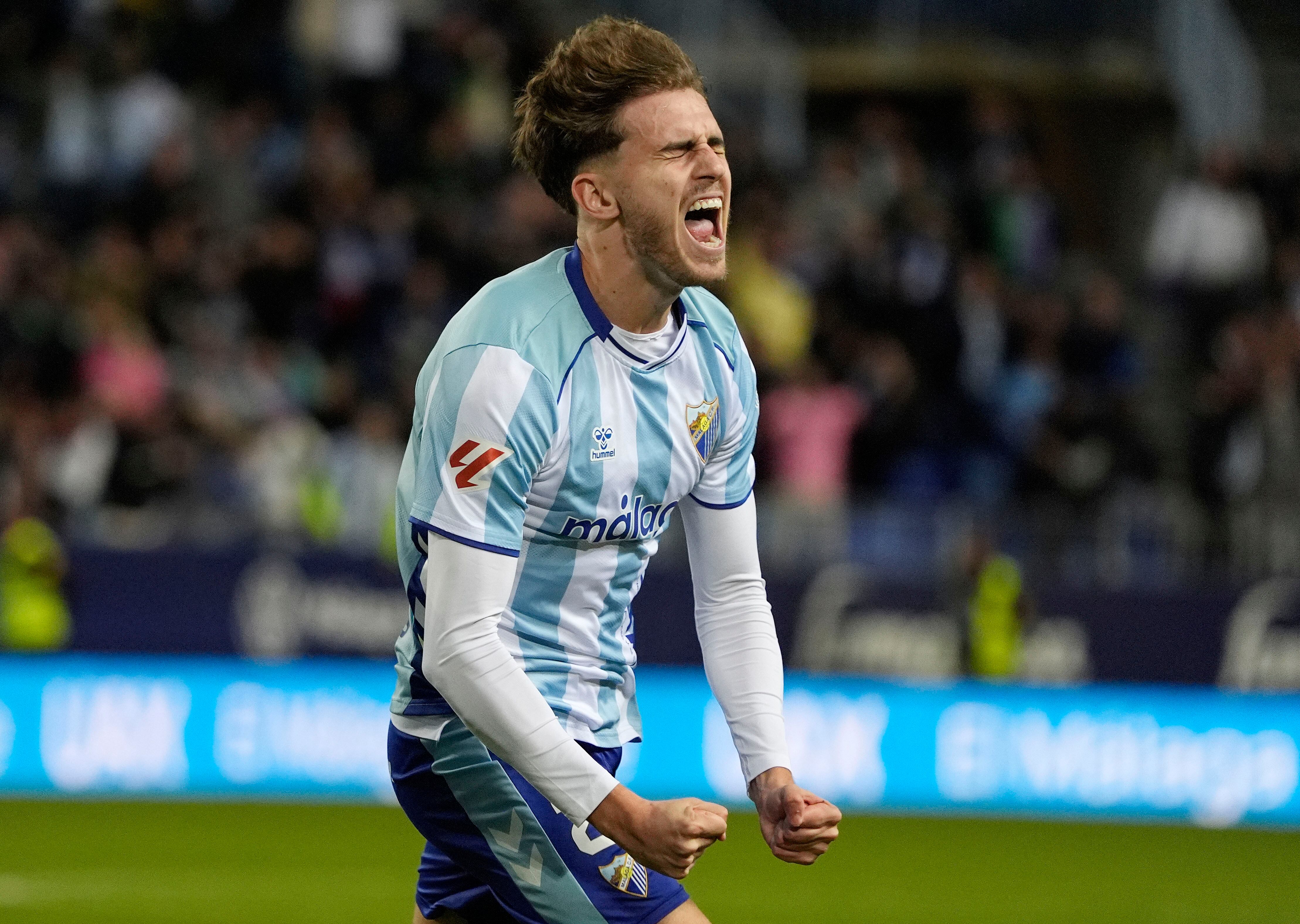 Málaga CF-CD Mirandés. Primer gol de Niño.