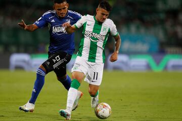 Partido entre Atlético Nacional y Millonarios en el estadio Atanasio Girardot, por la jornada 8 de la Liga BetPlay I-2023.