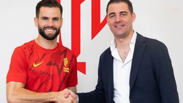 Nacho y Carlos Antón, director técnico del Al Qadsiah.