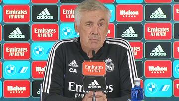 Carlo Ancelotti, en la previa del derbi madrileño.