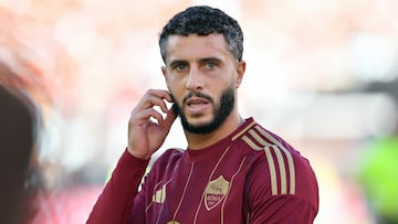 The Roma player Mario Hermoso during the Roma-Venezia match at the Stadio Olimpico. Rome (Italy), September 29th, 2024 (Photo by Massimo Insabato/Archivio Massimo Insabato/Mondadori Portfolio via Getty Images)