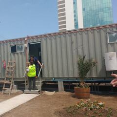 El improvisado camarín que utilizó la U en Cavancha