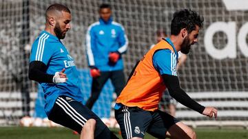 El Real Madrid se entrena sin sus trece internacionales